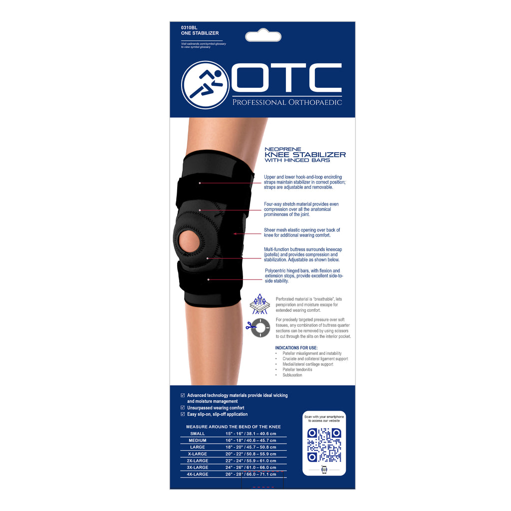 0310 / NEOPRENE KNEE STABILIZER - HINGED BARS – OTCBrace
