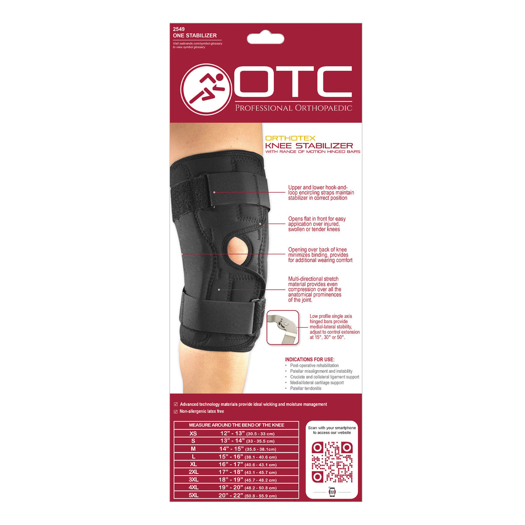 2549 / ORTHOTEX KNEE STABILIZER WRAP - ROM HINGED BARS – OTCBrace