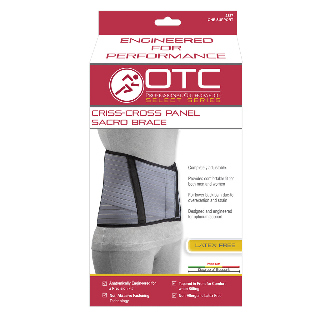 OTC Select Series 7 Lightweight Elastic Lumbosacral Support, Grey, 2X-Large