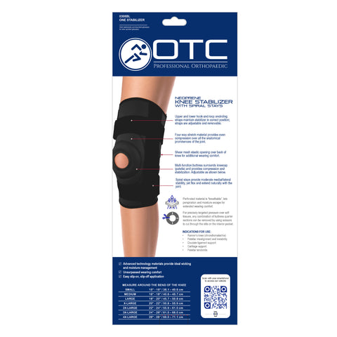 0308 / NEOPRENE KNEE STABILIZER - SPIRAL STAYS