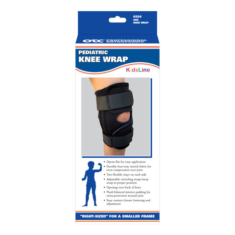 FRONT OF PEDIATRIC KNEE WRAP PACKAGING