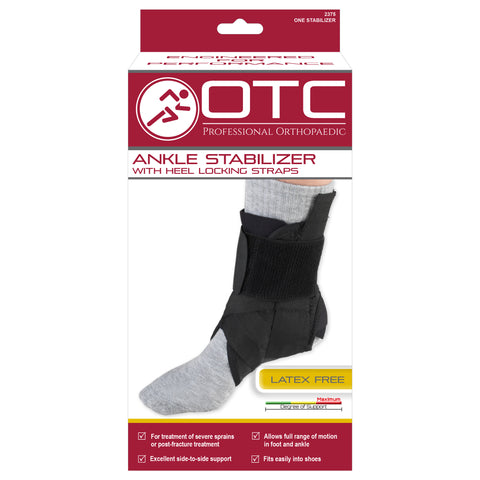 FRONT OF ANKLE STABILIZER - HEEL LOCKING STRAPS PACKAGING