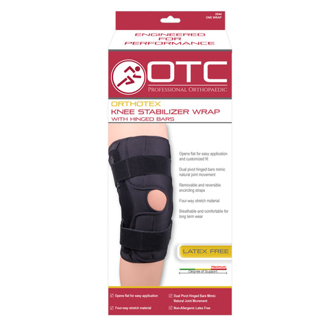 Front packaging of ORTHOTEX KNEE STABILIZER WRAP - HINGED BARS