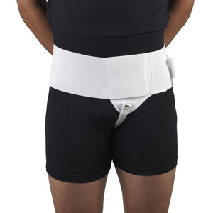 Front of SINGLE HERNIA SUPPORT on model