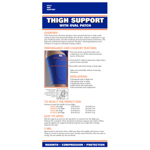 Rear packaging of NEOPRENE THIGH SUPPORT