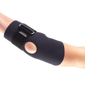 Side of NEOPRENE ELBOW SUPPORT - STRAP black