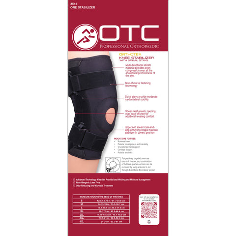 Rear packaging of ORTHOTEX KNEE STABILIZER - SPIRAL STAYS