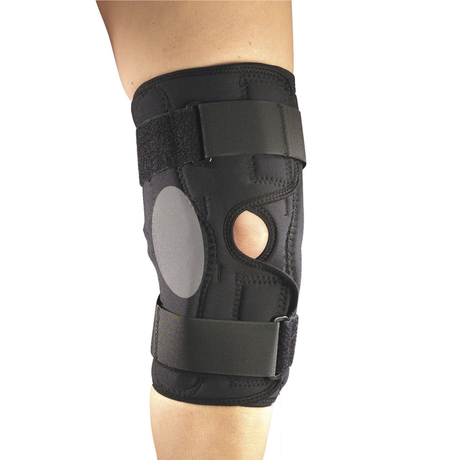 --Front of ORTHOTEX KNEE STABILIZER WRAP - ROM HINGED BARS--