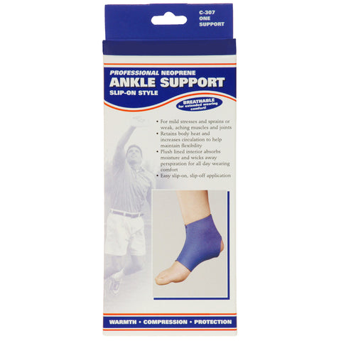 Front packaging of NEOPRENE ANKLE SUPPORT SLIP-ON STYLE