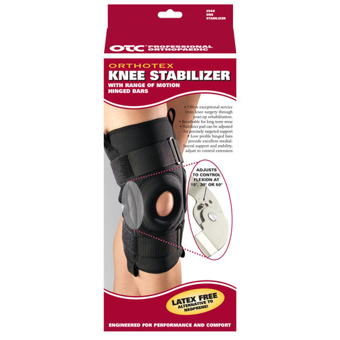 Front packaging of ORTHOTEX KNEE STABILIZER - ROM HINGED BARS