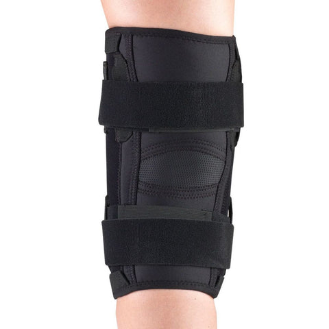 Rear of ORTHOTEX KNEE STABILIZER WRAP - HINGED BARS